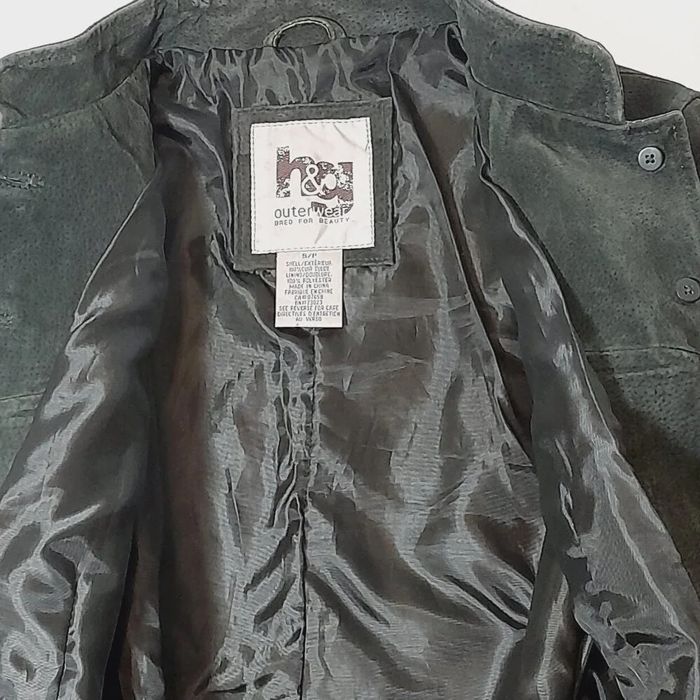 Western Suede Green Jacket Rodeo Rustic By H&G Size S/P - Picture 7 of 16